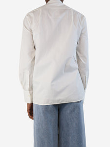 Stella McCartney White ribbed shirt - size UK 6