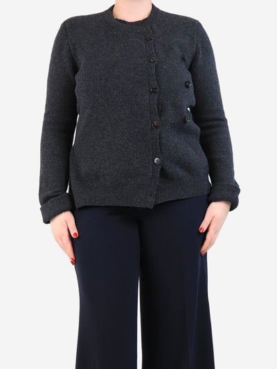 Dark grey knitted sweater with button detail - size L Knitwear Joseph 