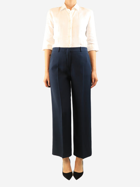 Navy suit trousers - size UK 12 alternate image