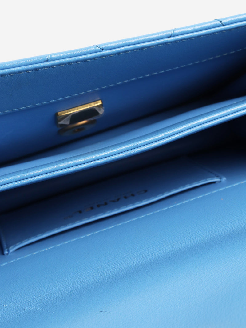 Blue small lambskin quilted crossbody bag Cross-body bags Chanel 