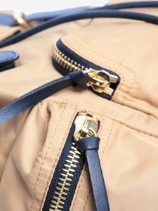 Burberry Beige nylon and leather backpack