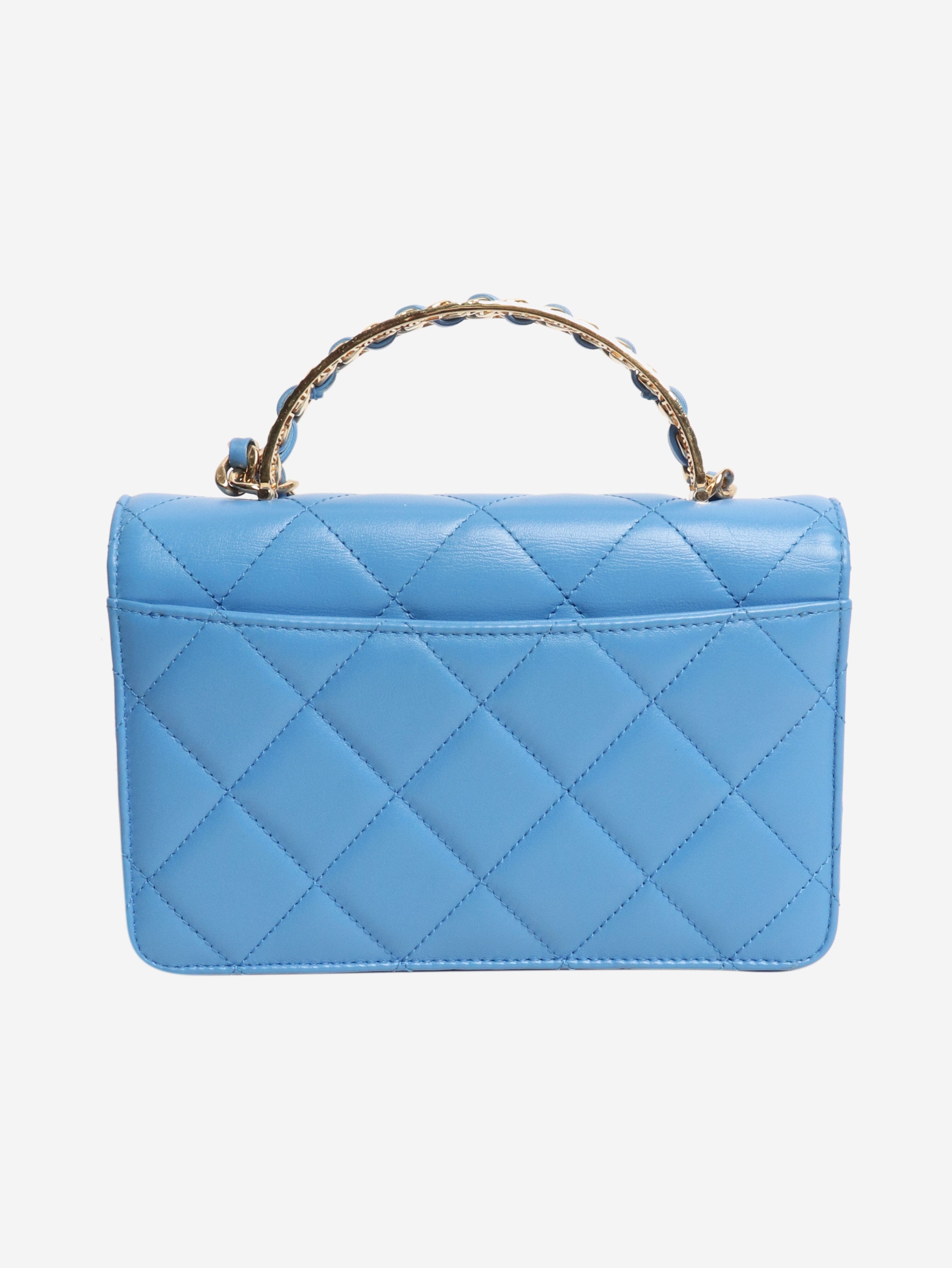 Blue small lambskin quilted crossbody bag Cross-body bags Chanel 