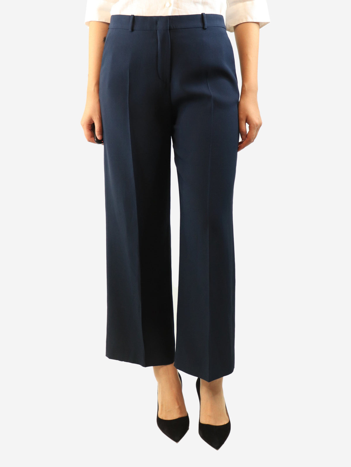 Navy suit trousers - size UK 12