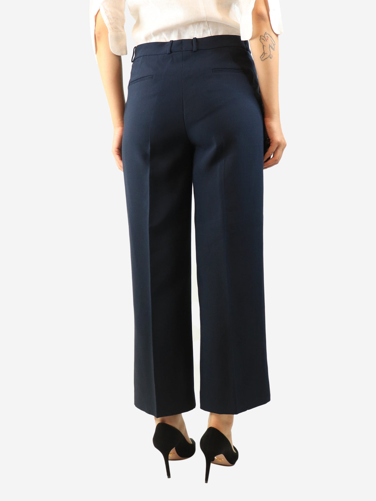 Navy suit trousers - size UK 12