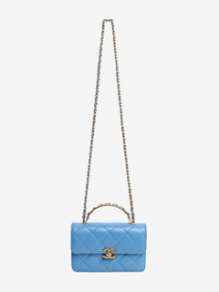 Blue small lambskin quilted crossbody bag Cross-body bags Chanel 