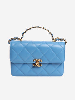 Blue small lambskin quilted crossbody bag Cross-body bags Chanel 