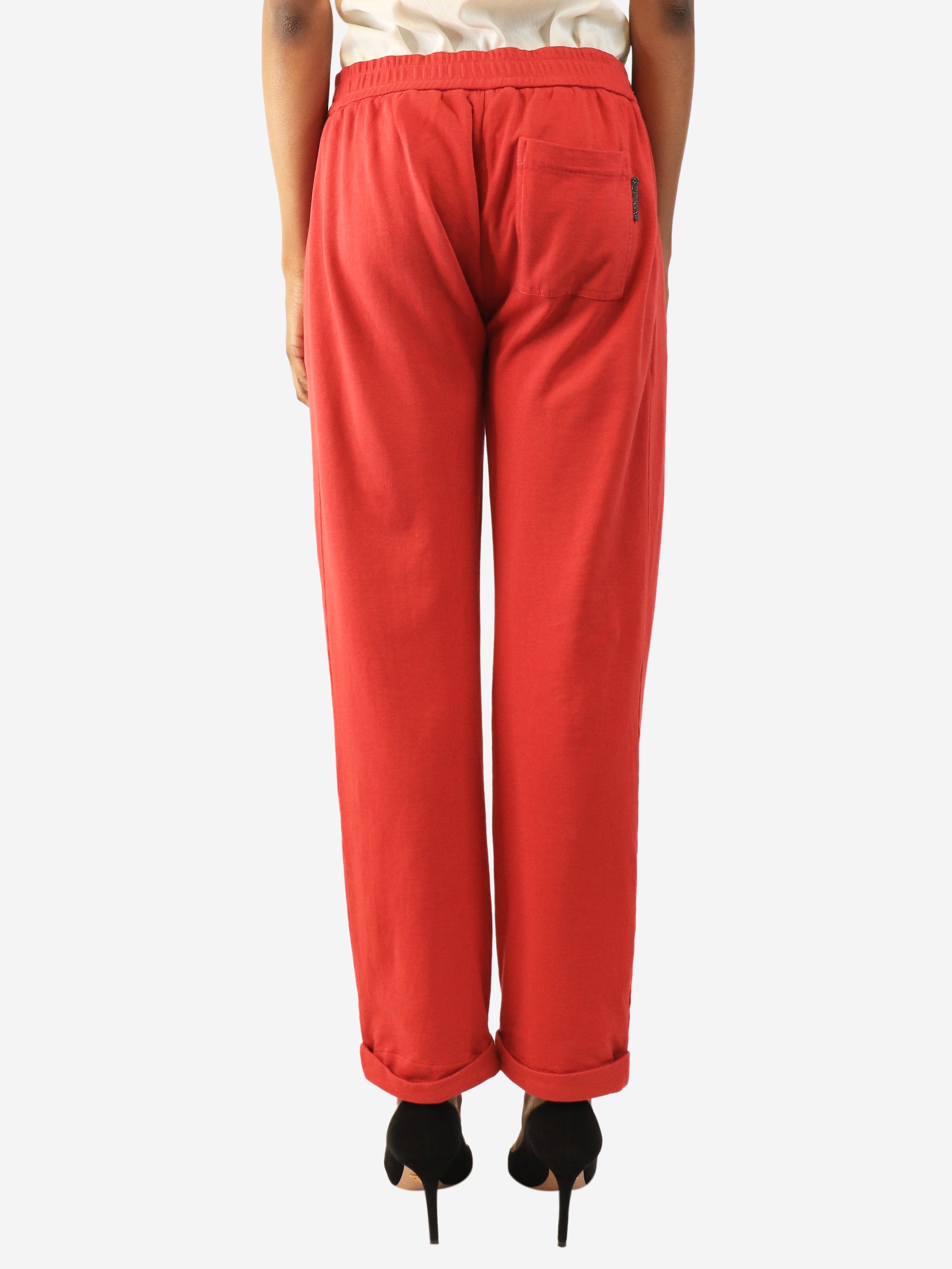 Red pleated drawstring trousers - size S Trousers Brunello Cucinelli 