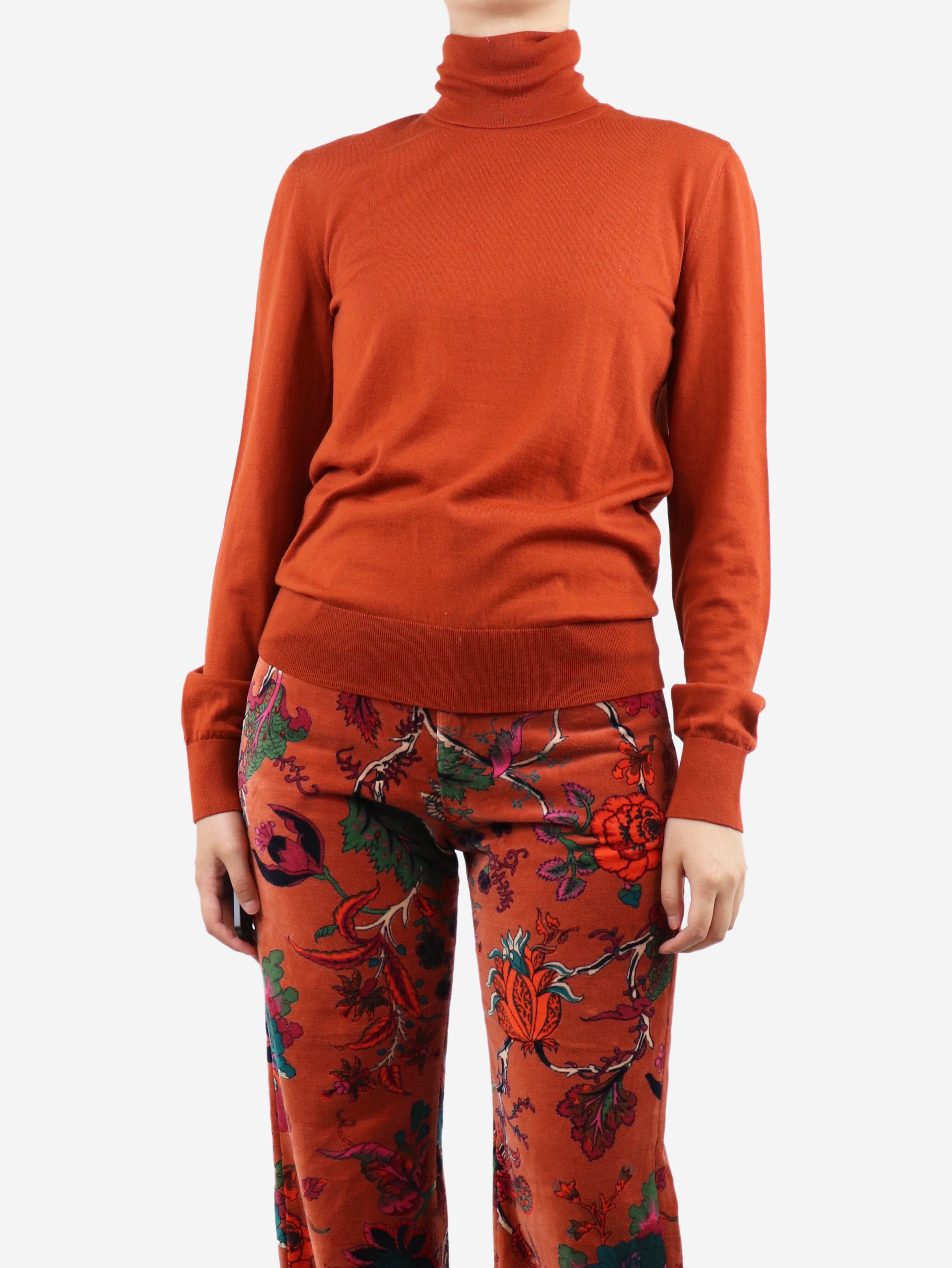 Rust roll-neck sweater - size UK 12 Knitwear Dolce & Gabbana 