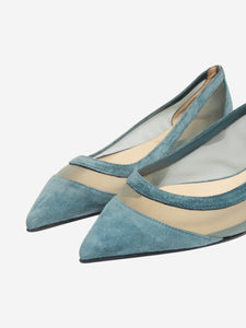 Christian Louboutin Blue suede and mesh flats - size EU 36