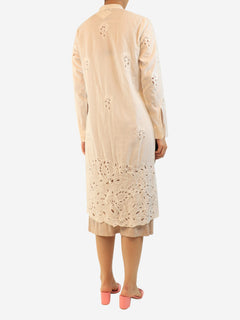 White longsleeve shirt dress - size S Dresses Juliet Dunn 