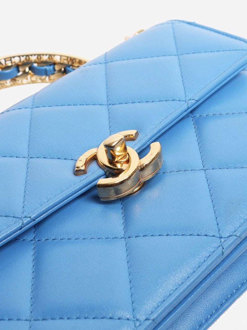 Blue small lambskin quilted crossbody bag Cross-body bags Chanel 