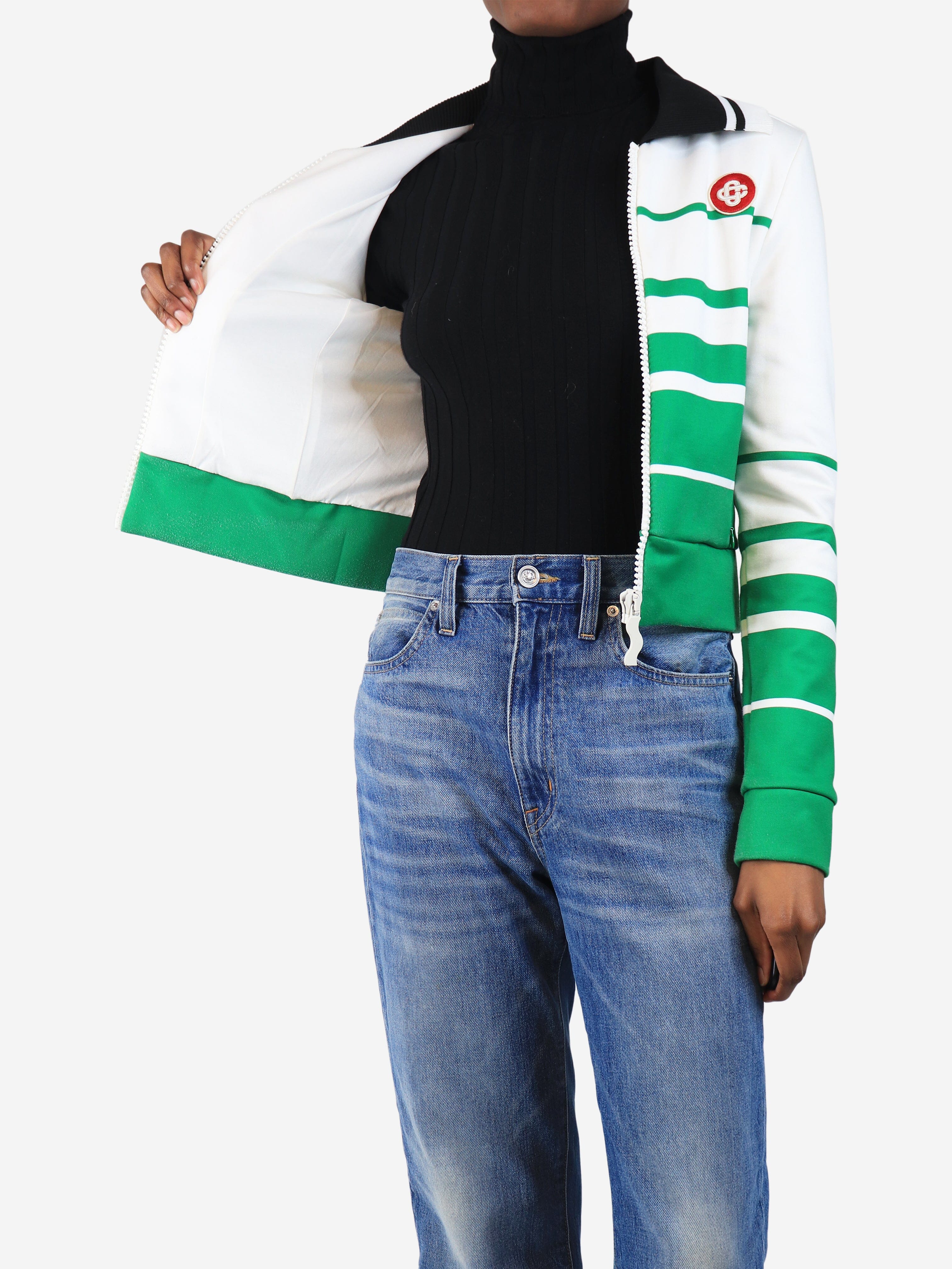 Green cropped stripe jacket - size XS Coats & Jackets Casablanca 