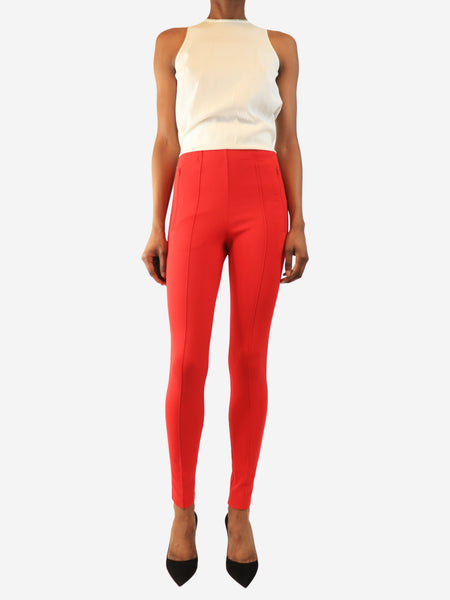 Red slim-leg trousers - size UK 8 alternate image