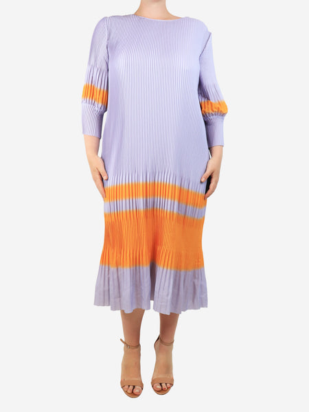 Dries Van Noten Lilac pleated flowy dress - size M product image