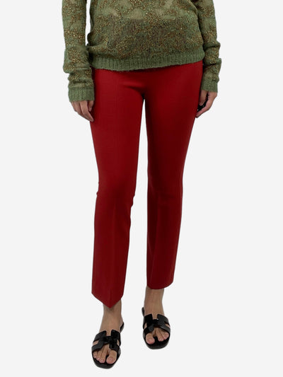 Red wool trousers - size UK 8 Trousers Max Mara 