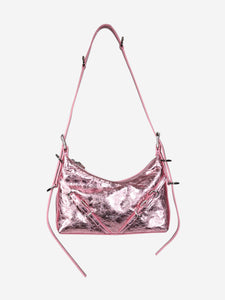 Givenchy Pink 2023 Mini Voyou bag in laminated leather
