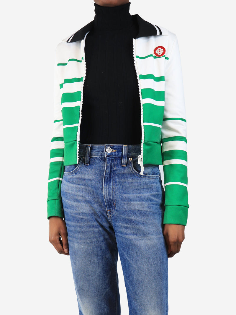Green cropped stripe jacket - size XS Coats & Jackets Casablanca 