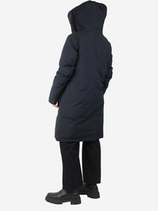 66 North Black Goretex hooded puffer coat - size L