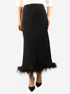 Black Kelly feather-trim maxi skirt - size XXXL Skirts Rixo 