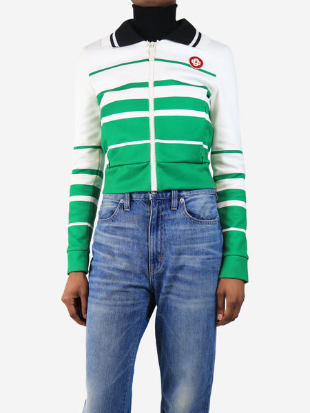Green cropped stripe jacket - size XS product image