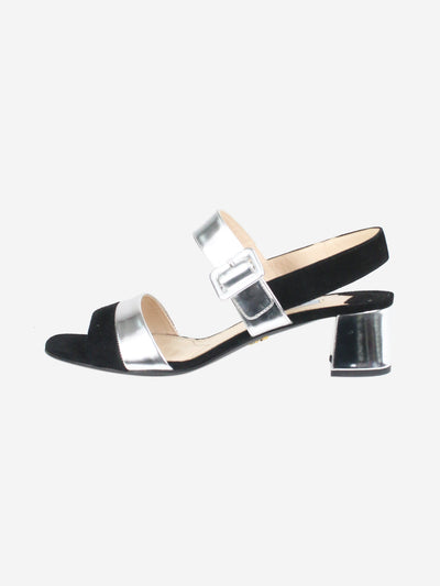Black and silver sandal heels - size EU 37.5 Heels Prada 