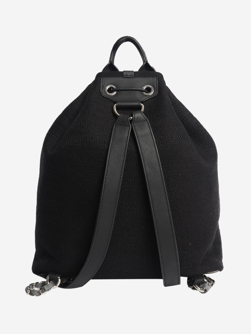 Black 2018 Rue Cambon canvas backpack Backpacks Chanel 