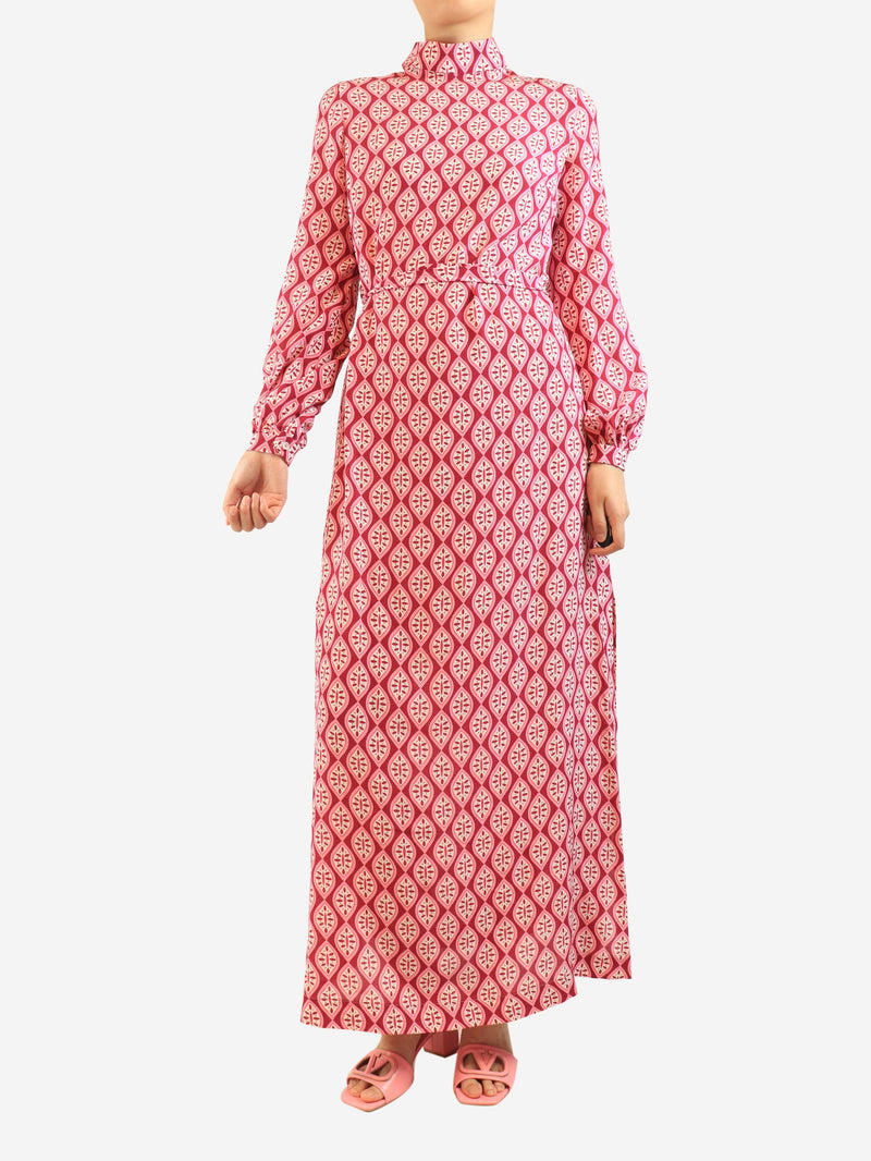 Pink printed maxi dress - size S Dresses Catherine Prevost 