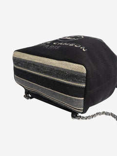 Black 2018 Rue Cambon canvas backpack Backpacks Chanel 