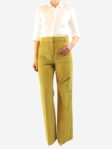 Moss green corduroy trousers - size UK 12 alternate image