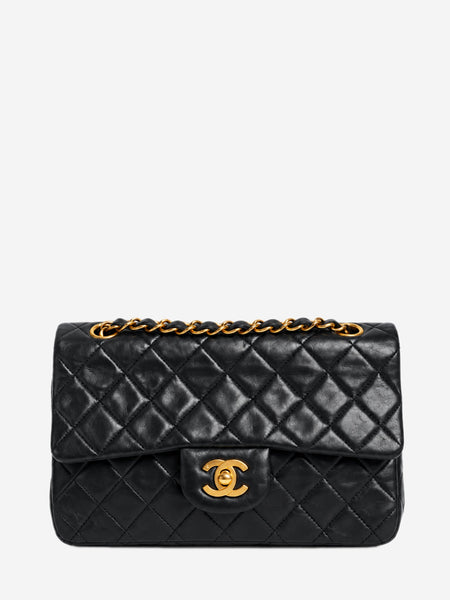 Black vintage lambskin Medium Classic Double Flap bag product image