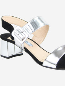 Prada Black and silver sandal heels - size EU 37.5