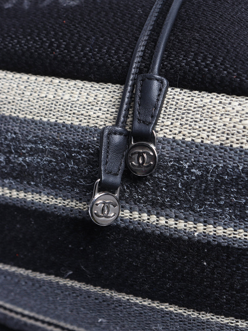 Black 2018 Rue Cambon canvas backpack Backpacks Chanel 