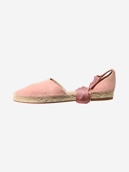 Pink suede espadrilles - size EU 38 product image