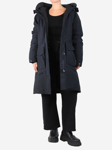 66 North Black Goretex hooded puffer coat - size L