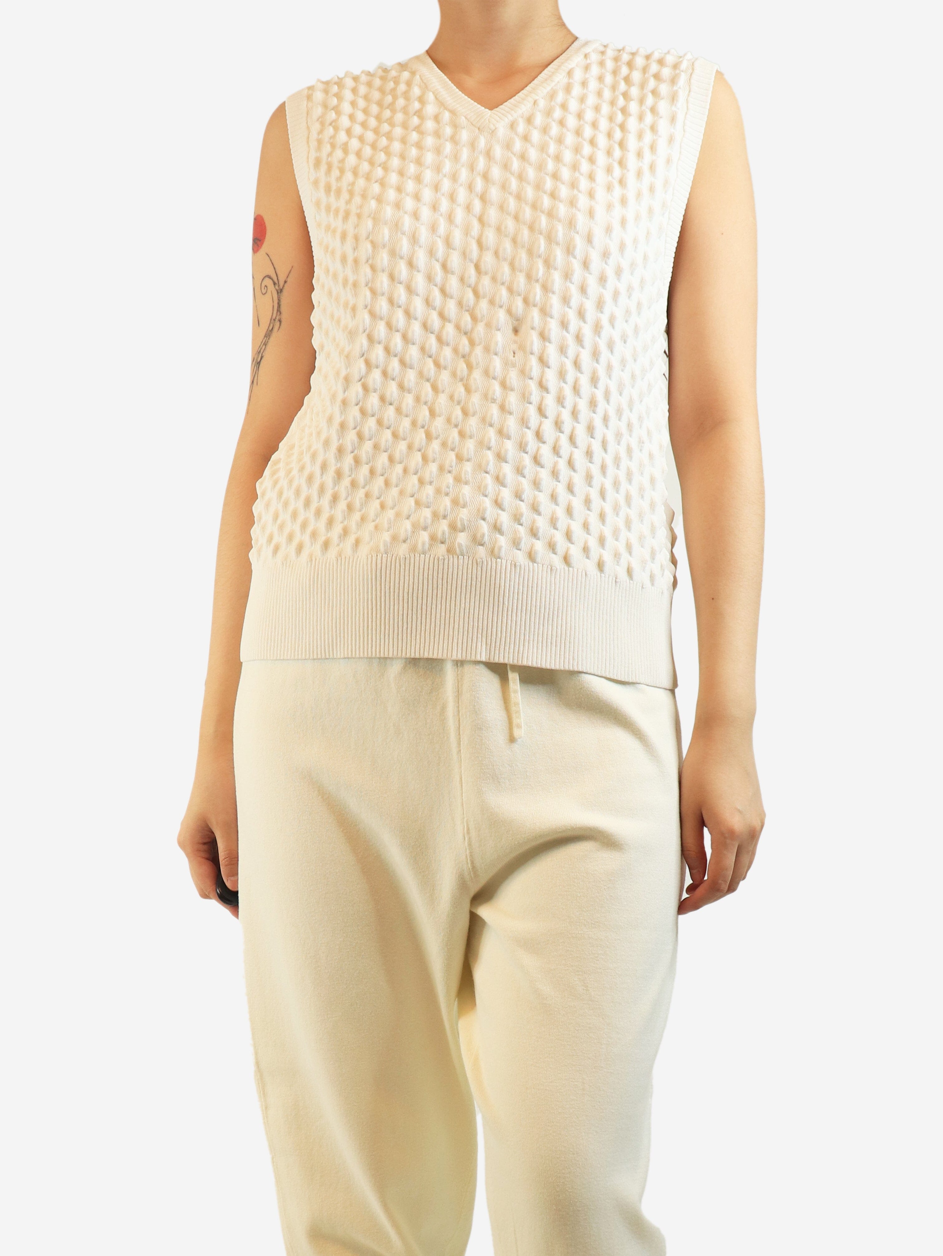White spikey jumper vest - size S Knitwear Eytys 