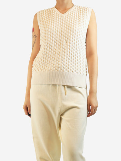 White spikey jumper vest - size S Knitwear Eytys 