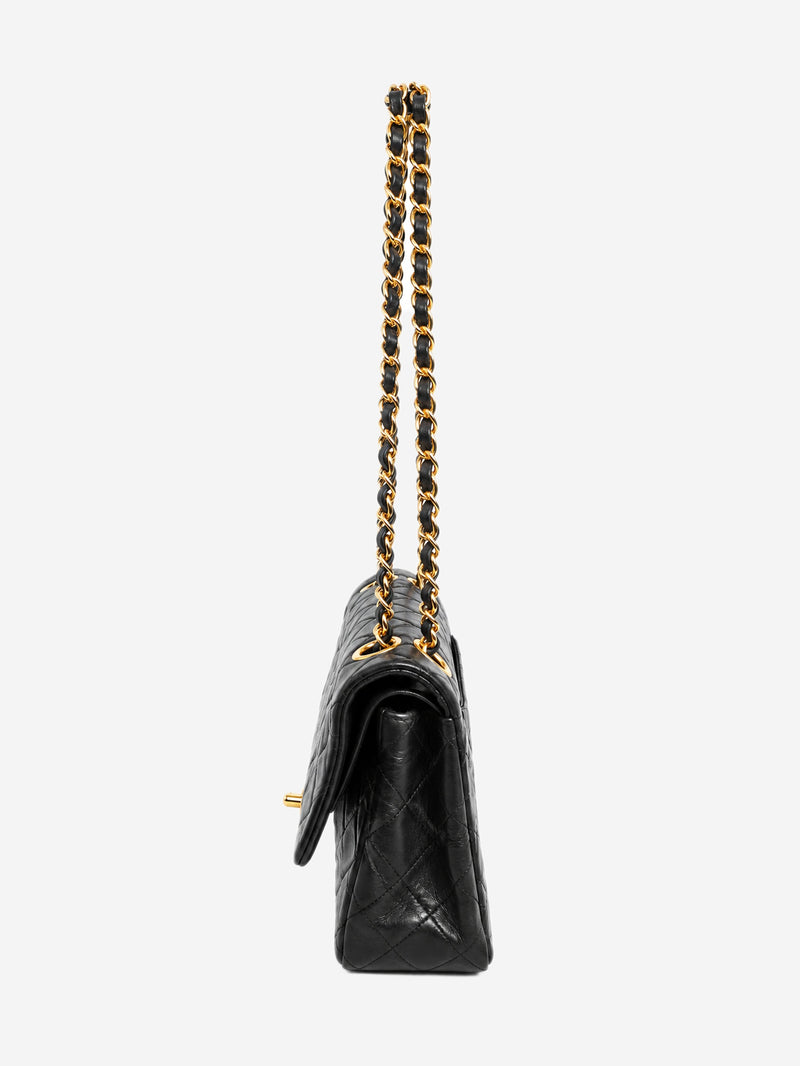 Black vintage lambskin Medium Classic Double Flap bag Shoulder bags Chanel 