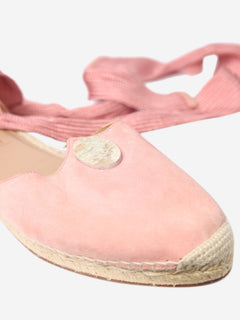 Pink suede espadrilles - size EU 38 Flat Sandals Aquazzura 