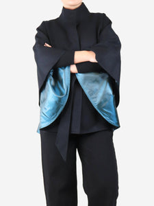 Hernando Lizarazo Black belted cape - size M