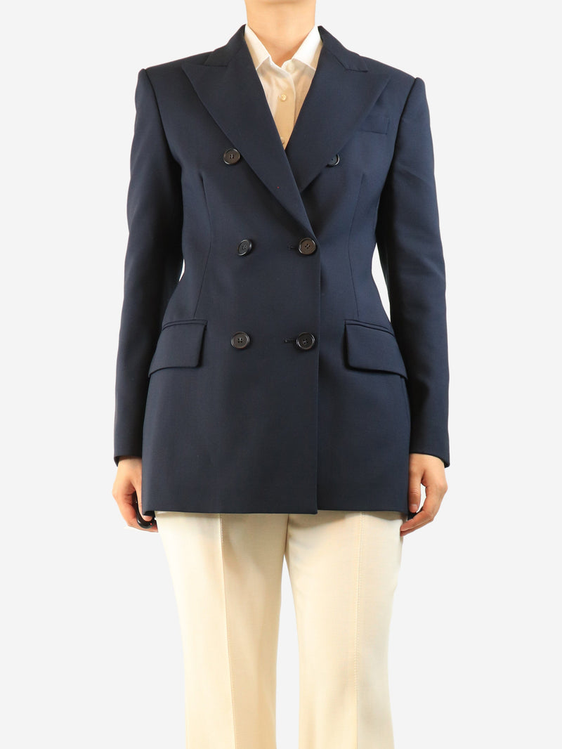 Navy double-breasted blazer - size UK 12 Coats & Jackets Sportmax 