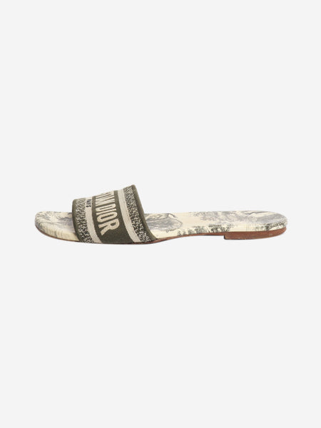 Green Dway Toile de Jouy motif slides - size EU 37.5 product image