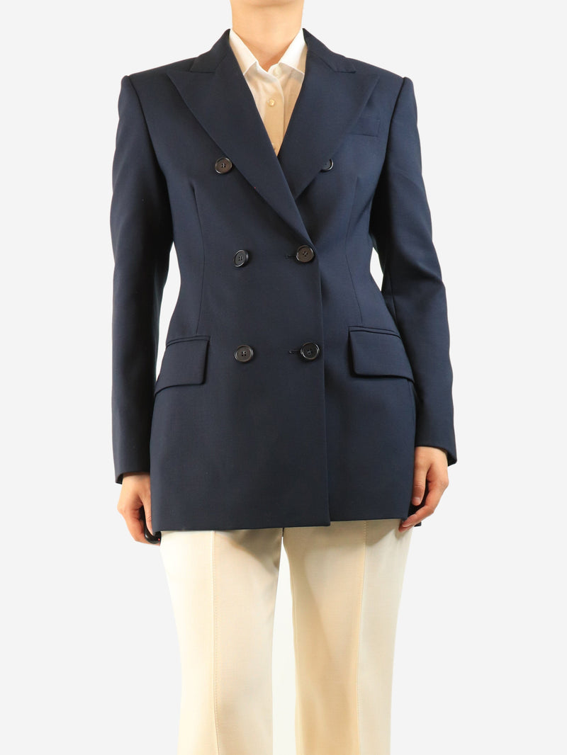 Navy double-breasted blazer - size UK 12 Coats & Jackets Sportmax 
