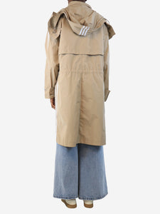 Stella McCartney x Adidas Beige side-stripe shell parka - size UK 4