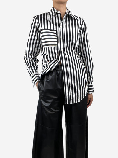 Black striped cotton shirt - size UK 8 Tops Victoria Beckham 