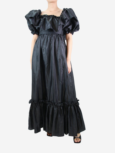 Black puff-sleeved off-shoulder midi dress - size US 4 Dresses Love Shack Fancy 