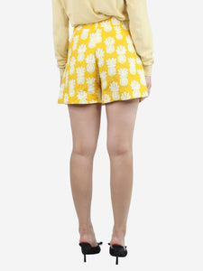 La Double J Yellow cotton pineapple-print shorts - size M