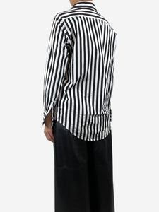 Victoria Beckham Black striped cotton shirt - size UK 8