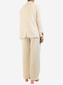 White textured two piece set - size UK 12 Sets Victoria Beckham 