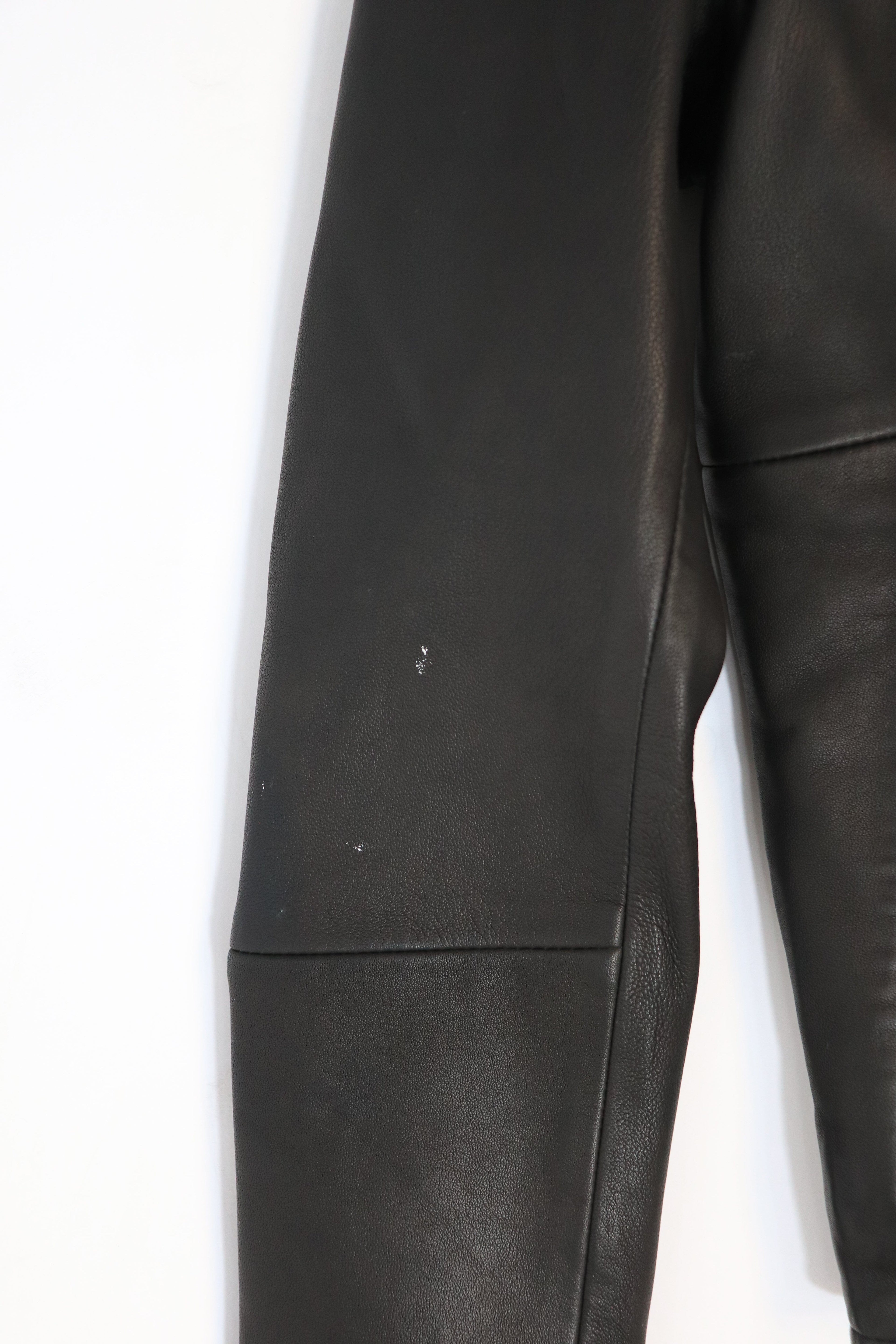 Black leather biker jacket - size XS Coats & Jackets Samsoe & Samsoe 
