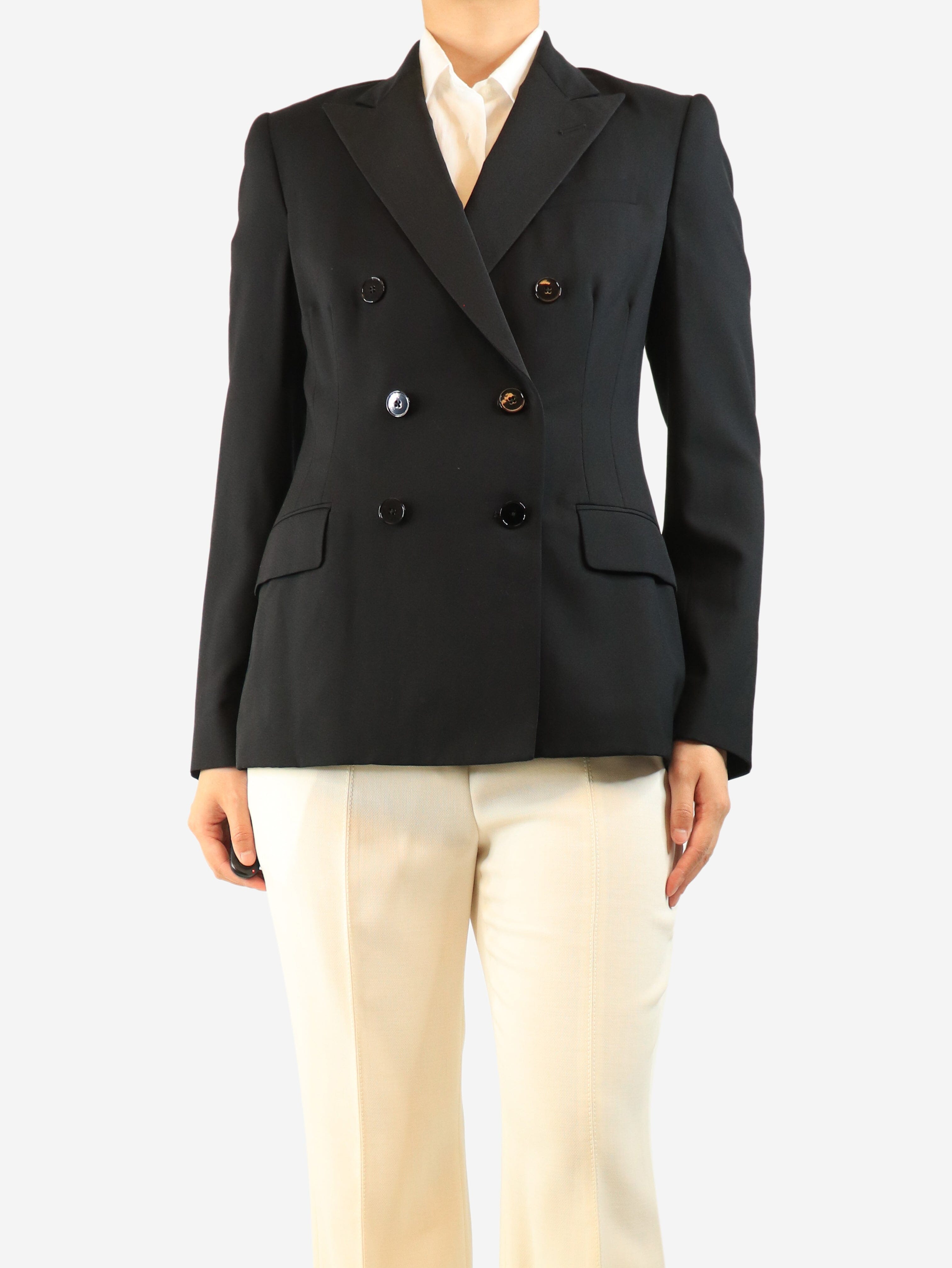 Black double-breasted blazer - size UK 10 Coats & Jackets Ralph Lauren 
